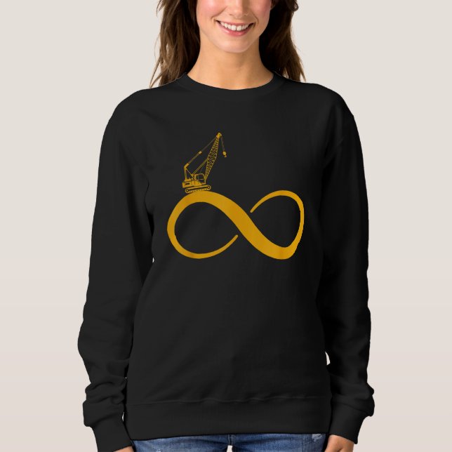 Crane  Heavy Equipment Operator Infinity Crane Ope T Shirt (Framsida)