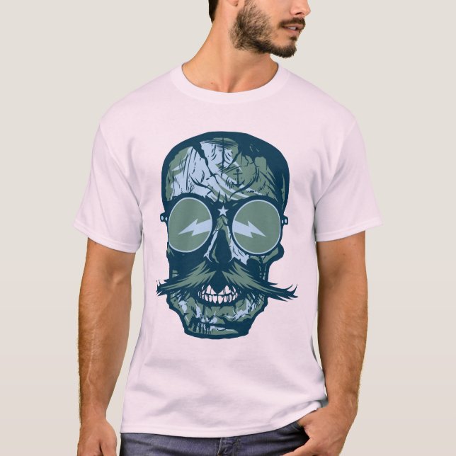 crane_lunette_de_soeil_ronde_tete_de_mort_hipster_ t shirt (Framsida)