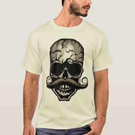 crane_moustache_hipster_tete_de_mort_skull_2901_Q T Shirt