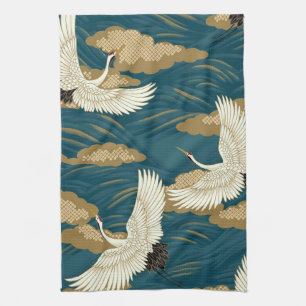 Crane och Wave, japansk design Kökshandduk