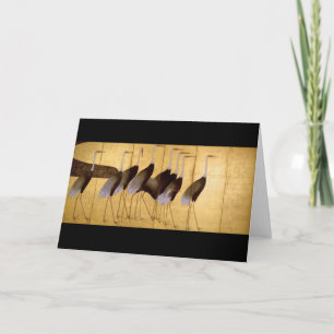 Crane, Ogata Korin japansk fin konst Kort