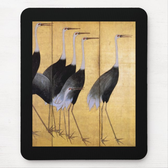 Crane, Ogata Kōrin Japansk fin konst Musmatta (Framsidan)