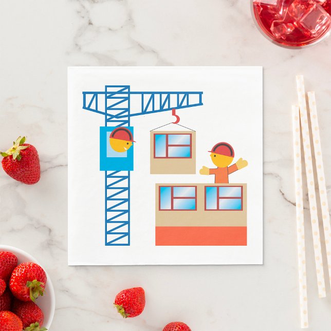 Crane Operator and Construction Worker Pappersservett (Skapare uppladdad)