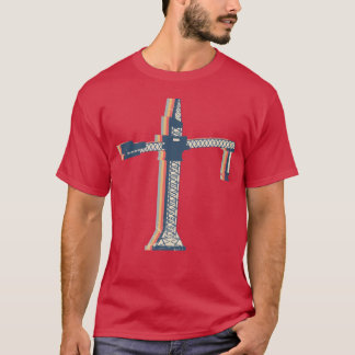 Crane Operator Construction HEO Retro Line Art boy T Shirt