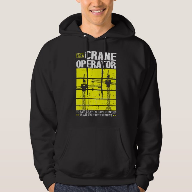 Crane operator Forklift Torn Crane for Crane Work Hoodie (Framsida)