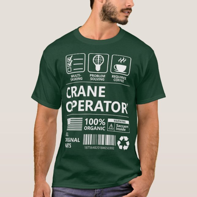 Crane Operator Funny Gift T Shirt (Framsida)