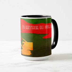 CRANE OPERATOR GOLF GOLFING FANTASY ART OPERATOR MUGG