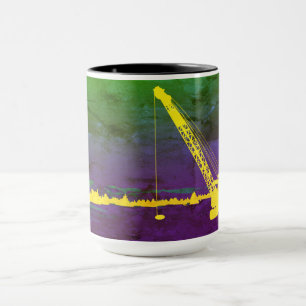 CRANE OPERATOR ICE FISHING NORTHWEST CRANE ART MUGG