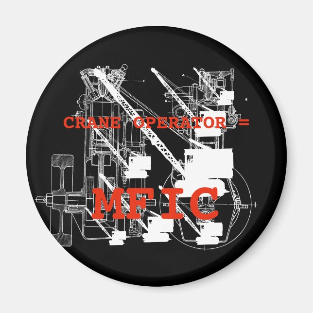 Crane operator = MFIC VINTAGE CRAWLER CRANE Magnet (Framsidan)