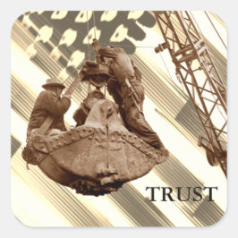 Crane Operator Northwest Crane USA flagga Trust Fyrkantigt Klistermärke