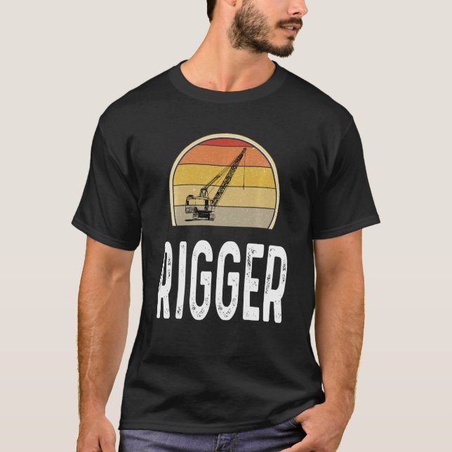 Crane Operator Rigger   Construction  For Him T Shirt (Framsida)