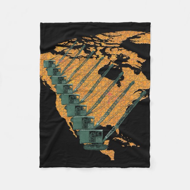 CRANE OPERATOR US KARTA JIGSAW PUZZLE OPERATOR FLEECEFILT (Framsidan)