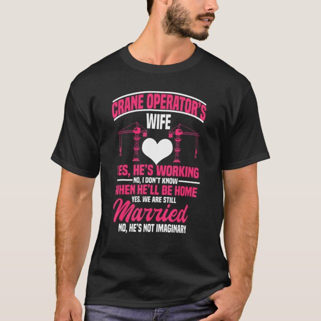 Crane Operator Wife Construction Heavy Equip Torn T Shirt (Framsida)