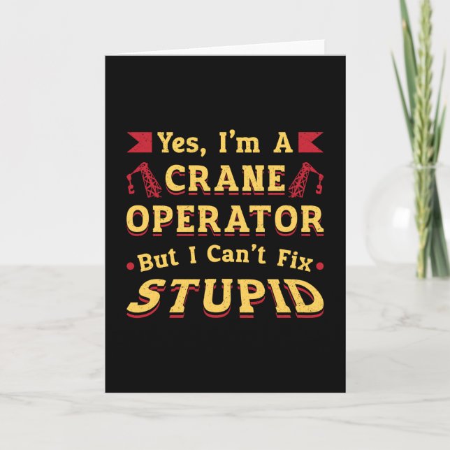 Crane-operatorn jag kan inte åtgärda stopparbetarn kort (Framsida)