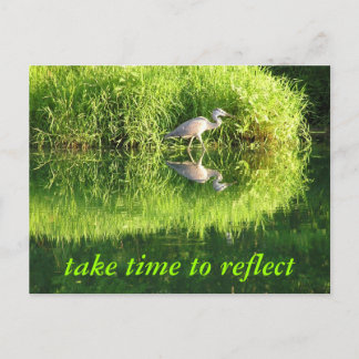 Crane Reflection Vykort