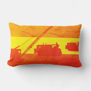 Crane Shovel OPERATING INGENJÖR art bulldozer Lumbarkudde