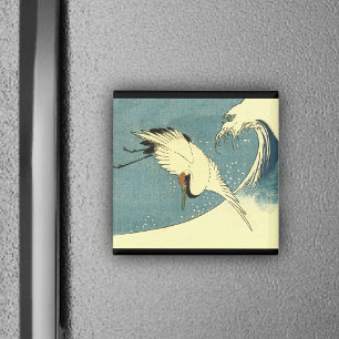 Crane som flyger i ett vågmagnet magnet
