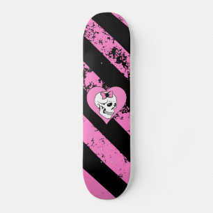 Cráneo Kärlek agrietados EMO Skateboard Bräda 19,5 Cm