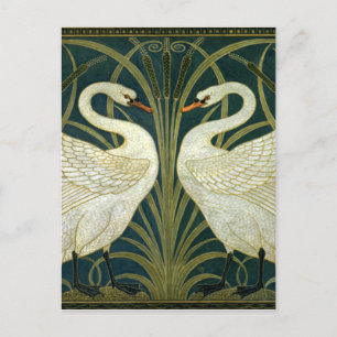 Crane's Art nouveau Svanar Vykort
