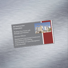Cranes Byggnad entreprenör Byggnad Construction Magnetiska Visitkort