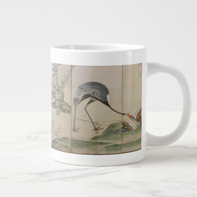 Cranes, Gräs och Bamboo Jumbo Mugg (Höger)