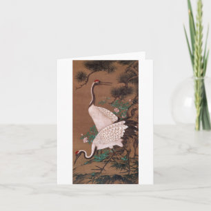 Cranes, Watanabe Shuseki Japansk finkonst Kort