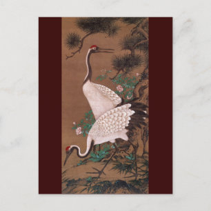 Cranes, Watanabe Shuseki Japansk finkonst Vykort