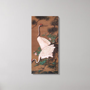 Cranes, Watanabe Shuseki Japansk konst Canvastryck