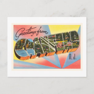 Cranford New jersey NJ Vintage resor vykort- Vykort
