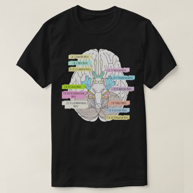 Cranial Nerves 2 T Shirt (Design framsida)