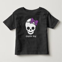 Cranio Kid Girl Skull med Lila Bow