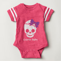 Cranio Kid Girl Skull med Lila Bow