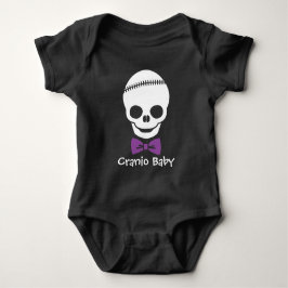 Cranio Pojke Skull med Lila Bowtie T-shirt