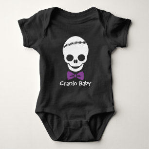 Cranio Pojke Skull med Lila Bowtie Tee