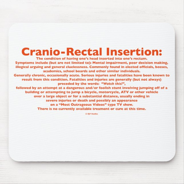 Cranio-Rectal Insertion Mousepad Musmatta (Framsidan)