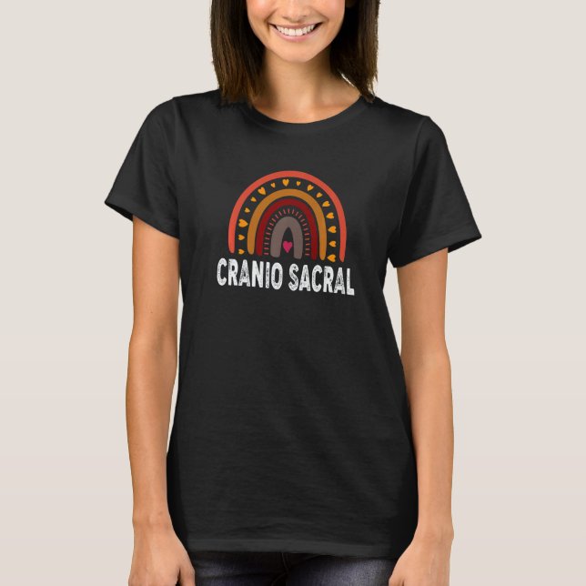 Cranio Sacral Terapi Färgglad Regnbåge för Terapi T Shirt (Framsida)