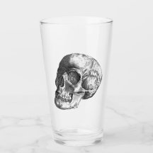 "Cranium"-blott dekorerat B&W-färgat glas