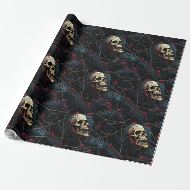 Cranium Canopy Halloween Wrapping Papper Presentpapper (Utrullad)