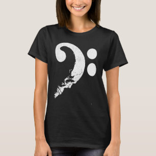 Cranium i form av Bass Clef Baid Guitarist Mu T Shirt