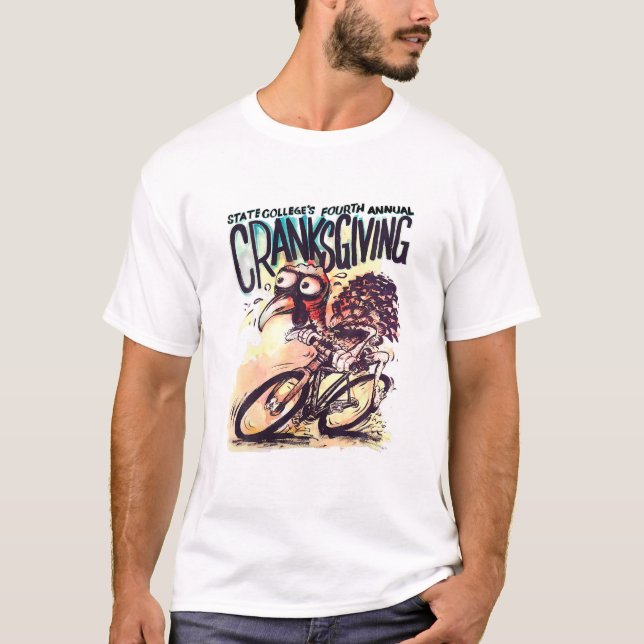 Cranksgiving State College PA 4Th Annual Event T Shirt (Framsida)