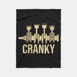 Cranky Car Engine Vevarmäkare Mekanik Fader Fleecefilt