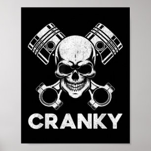 Cranky Car V8-motor vevaxel Bilar Älskare, mekan Poster