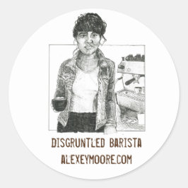 Cranky Courtney Sticker Runt Klistermärke