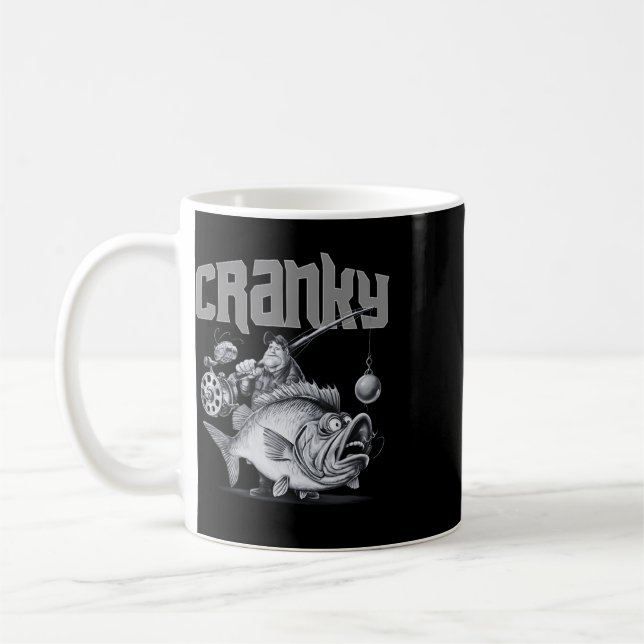 Cranky Fishing Roliga idéer Tee för fiske - Crank Kaffemugg (Vänster)