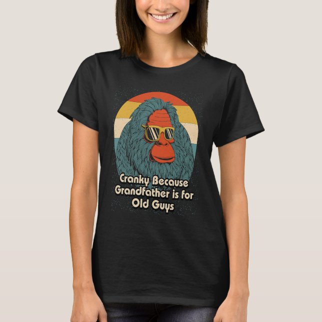 Cranky Grandfather for Old Guys Dad Jokes Fathers  T Shirt (Framsida)