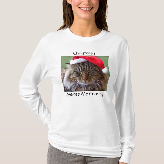 Cranky julkattskjorta tee (Framsida)