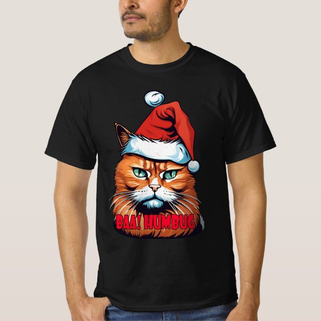 Cranky Kattunge Helgdag Attire: Bah! Humbug Tee (Framsida)
