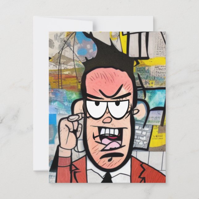 Cranky Man Anteckningskort (Framsida)