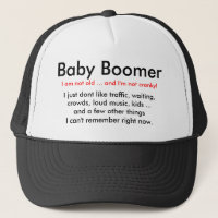 Cranky person född under en baby boom - hatt