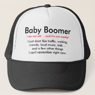 Cranky person född under en baby boom - hatt truckerkeps